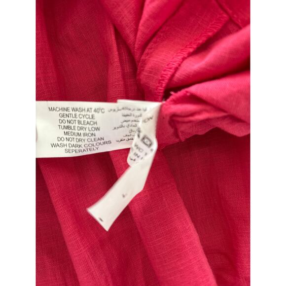 Utsa by Westside Women Large Fuschia Floral Embroidered Boho Peasant Blouse Tops - Picture 5 of 13